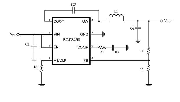 3.8V-36V输入，5A，100K-1.1MHz可调频率，25uA低静态电流，同步降压转换器